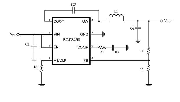 3.8V-36V输入，5A，100K-1.1MHz可调频率，25uA低静态电流，同步降压转换器